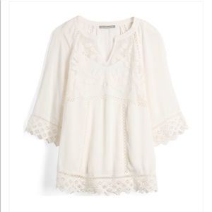 Lace Cotton Blend Tunic